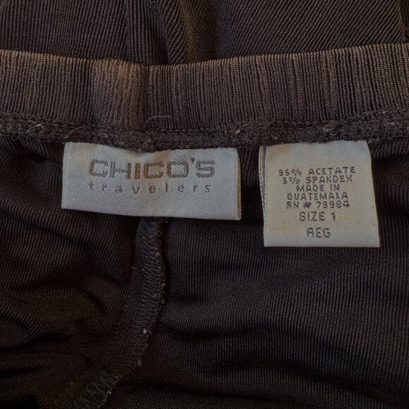 Chico's stretchy black travelers pants Size M (Chico's size 1) - Picture 4 of 8